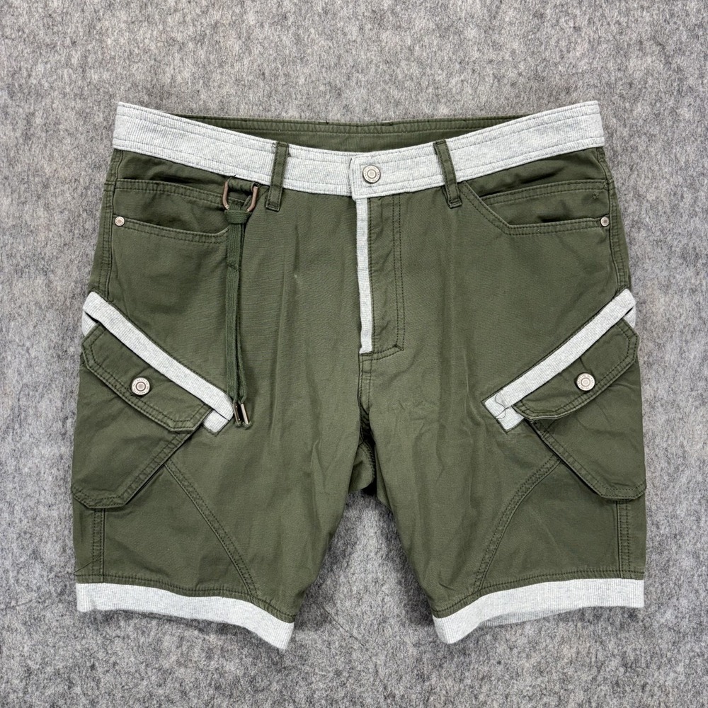 Nasty Pig Shorts Men's 33 x 8 Green Cargo Pockets Cotton Gay Jock